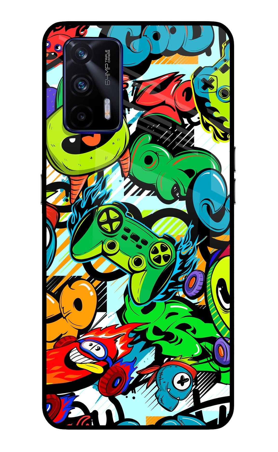 Game Doodle Realme GT 5G Glass Case