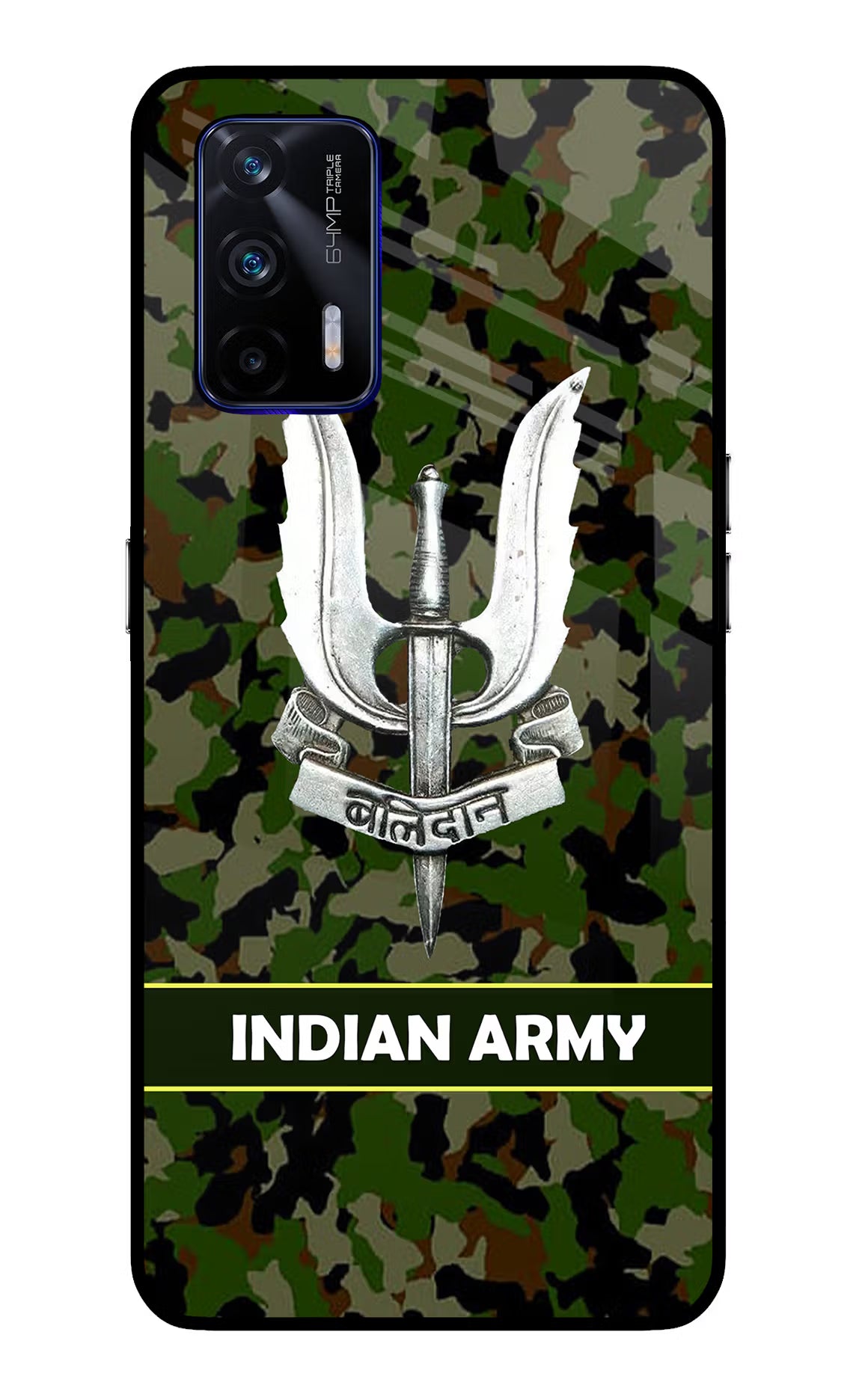 Balidan Indian Logo Realme GT 5G Glass Case Back Cover by Casekaro