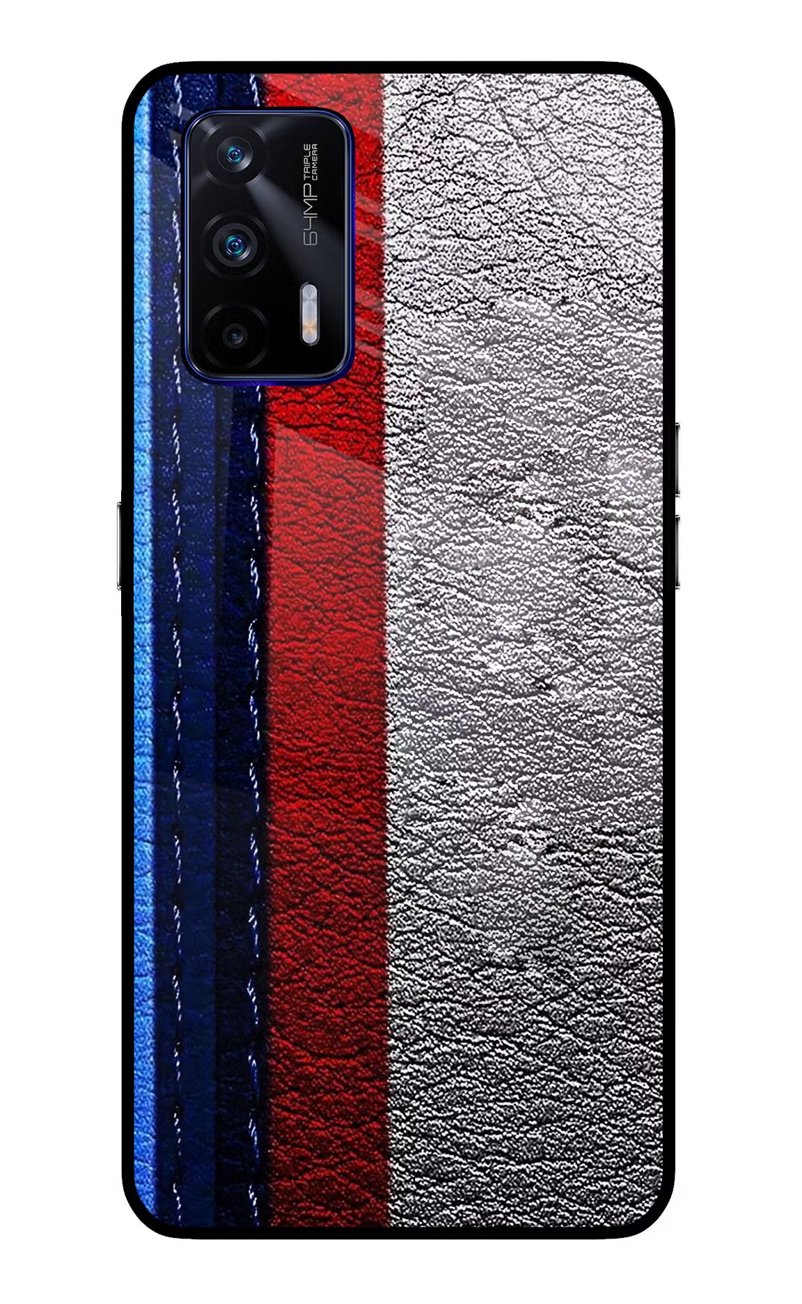 BMW Stripes Realme GT 5G Glass Case Back Cover by Casekaro