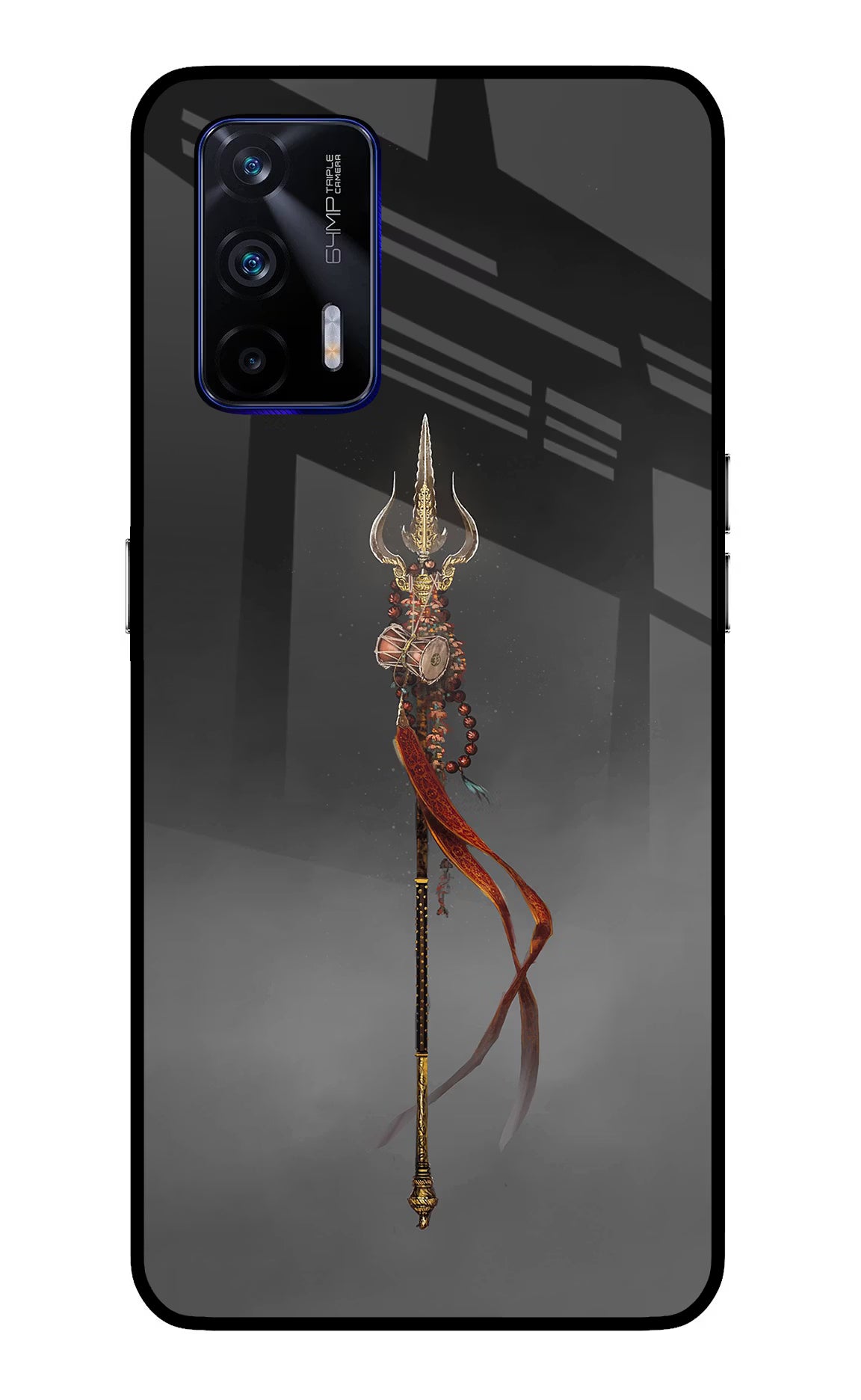 Shiv Trishul Realme GT 5G Glass Case Back Cover by Casekaro