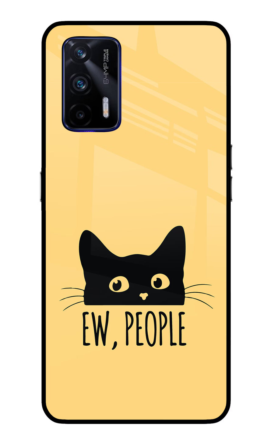 Ew People Catitude Realme GT 5G Back Cover, Glass case