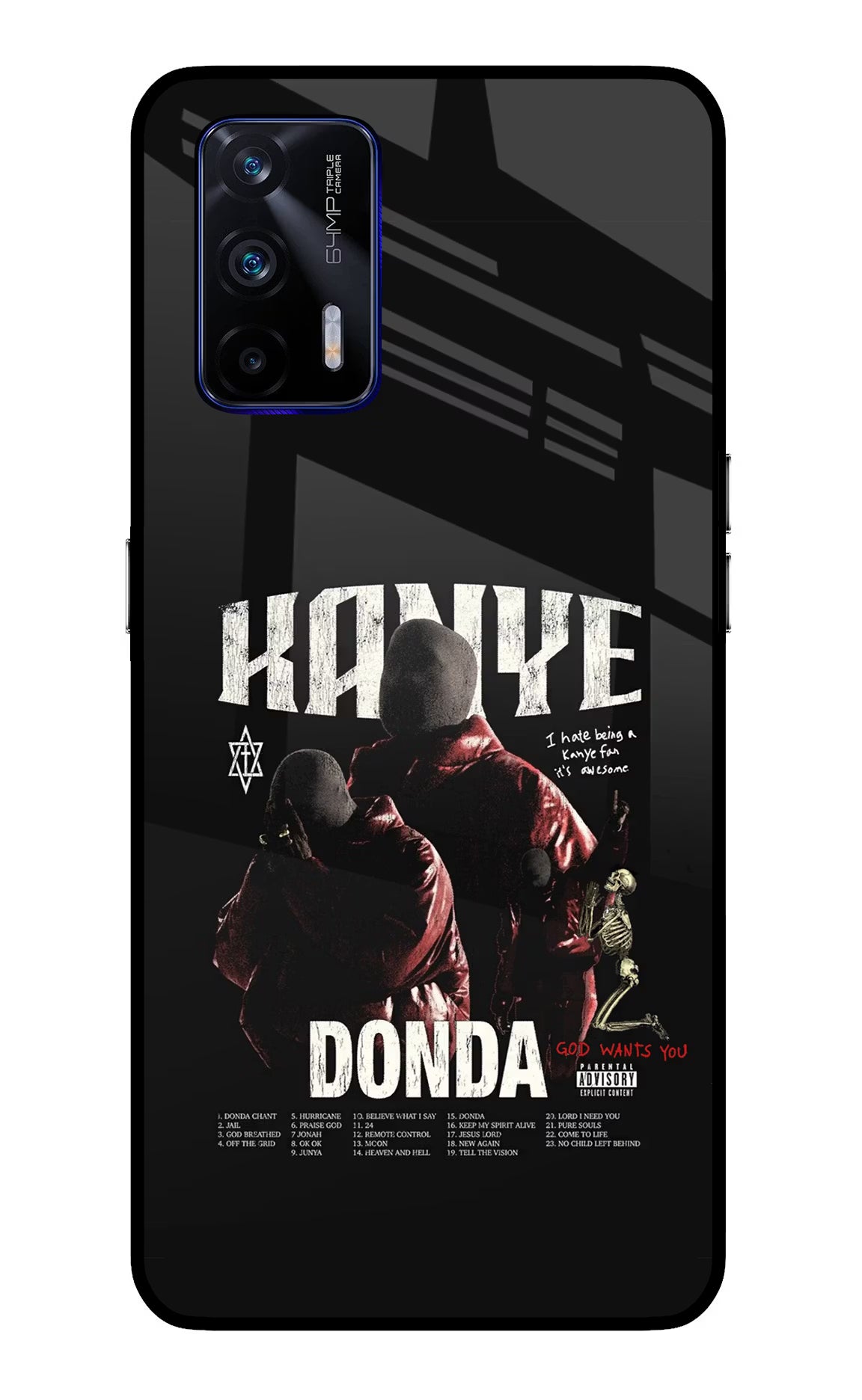 Donda Kanye West Realme GT 5G Glass Case Back Cover by Casekaro