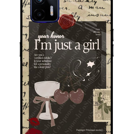 I am just a girl Realme GT 5G Glass Case