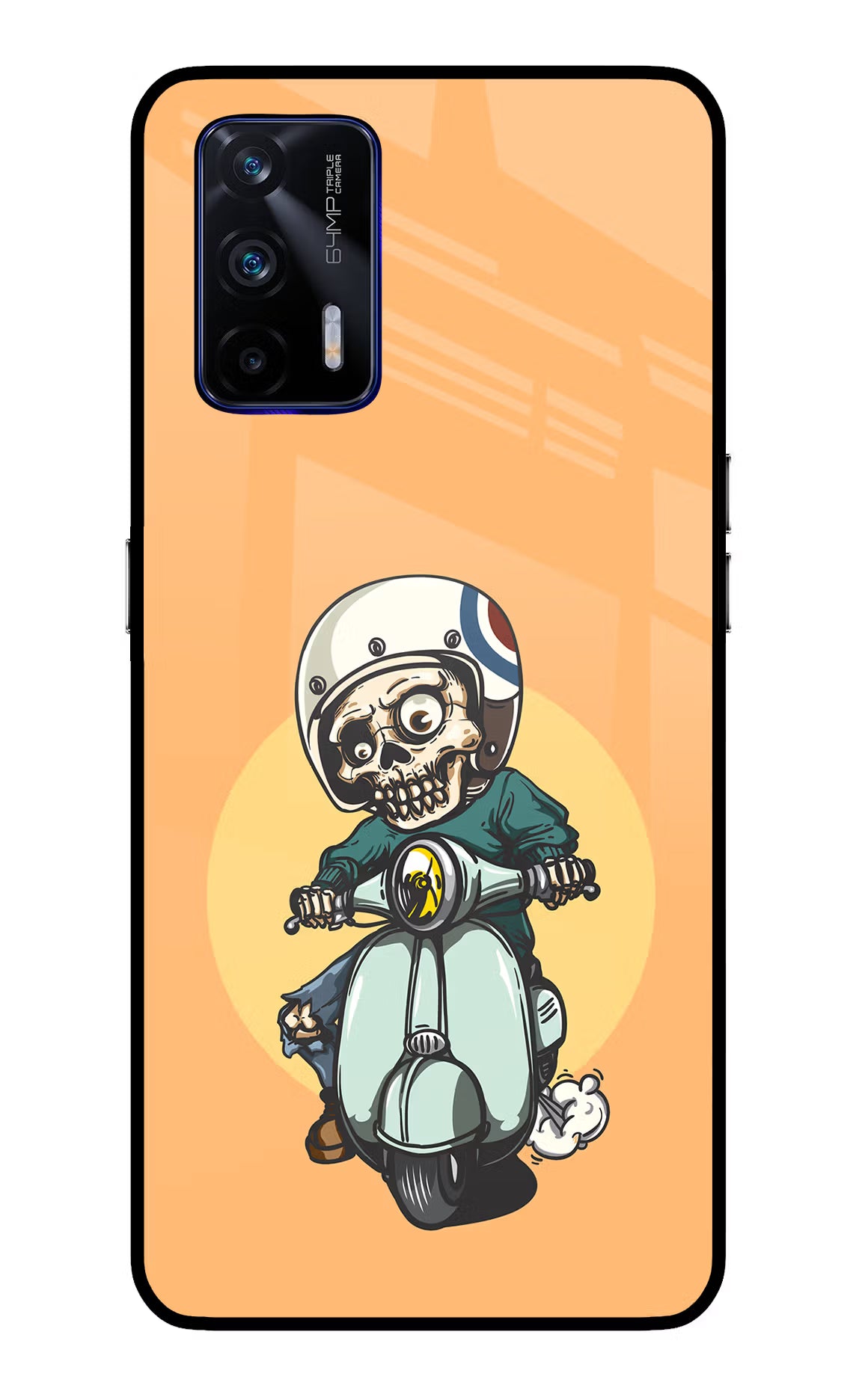 Undead Biker Realme GT 5G Glass Case Back Cover by Casekaro