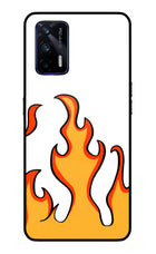 Fired Up – White Realme GT 5G Glass Case