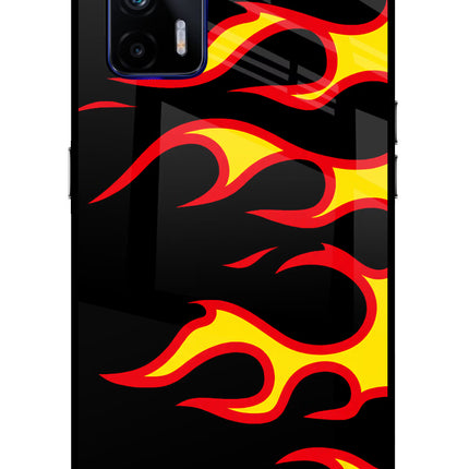 Side Sweep Flames Realme GT 5G Glass Case