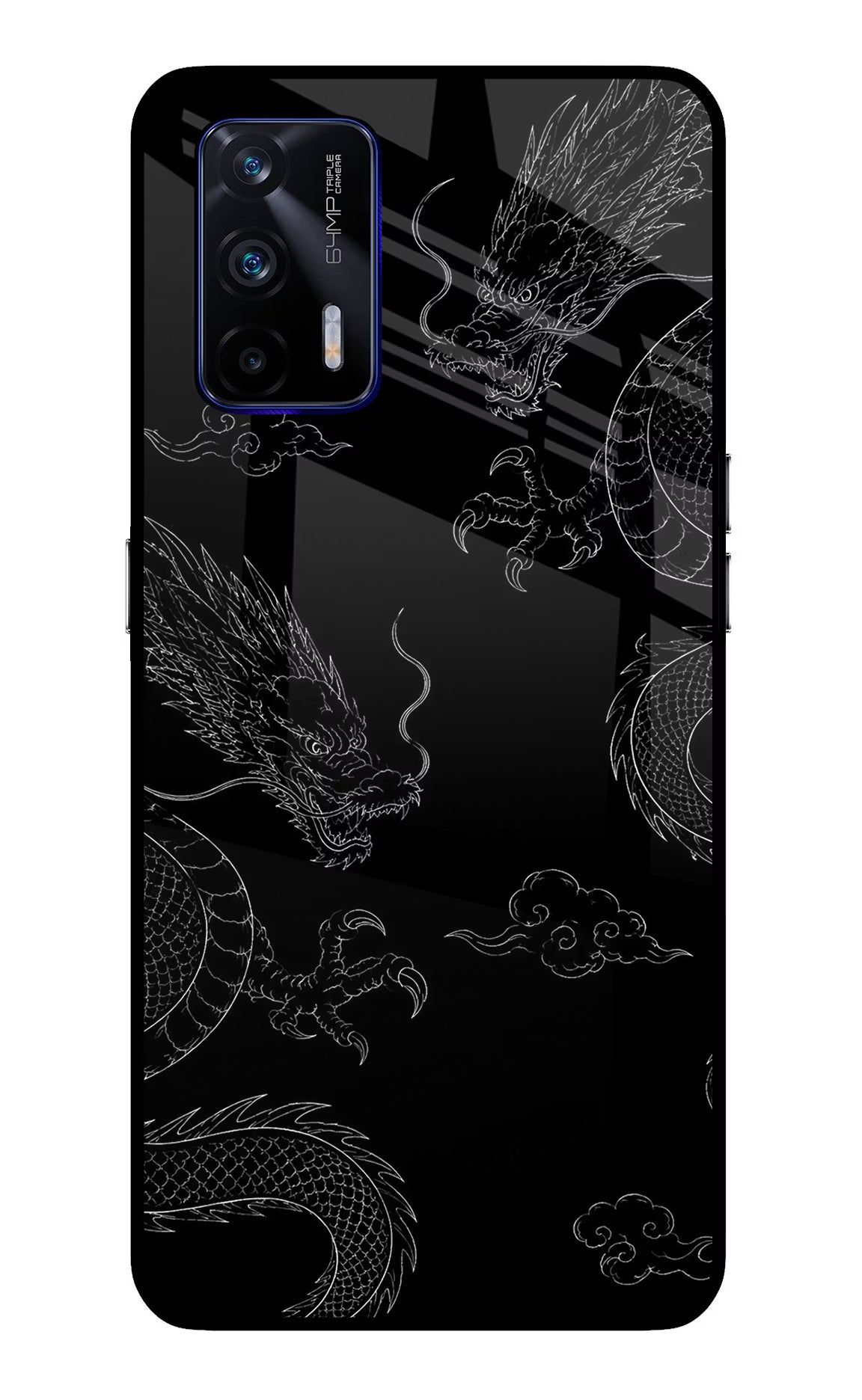 Twin Dragons Realme GT 5G Glass Case Back Cover by Casekaro