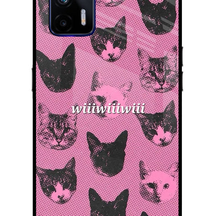Pink Cats Realme GT 5G Glass Case