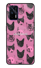 Pink Cats Realme GT 5G Glass Case