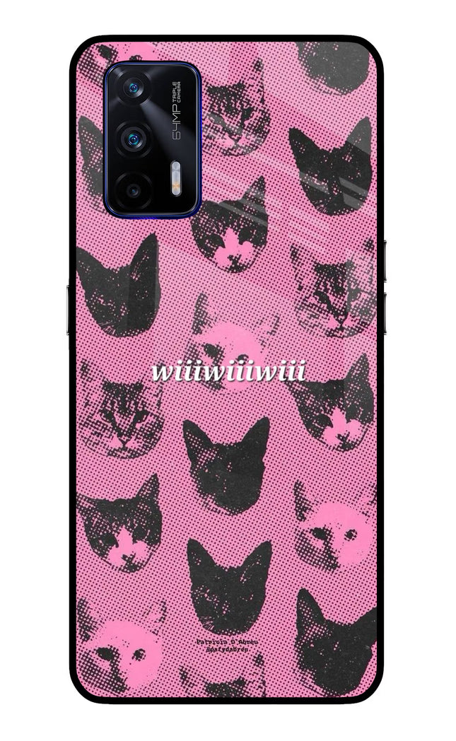 Pink Cats Realme GT 5G Glass Case