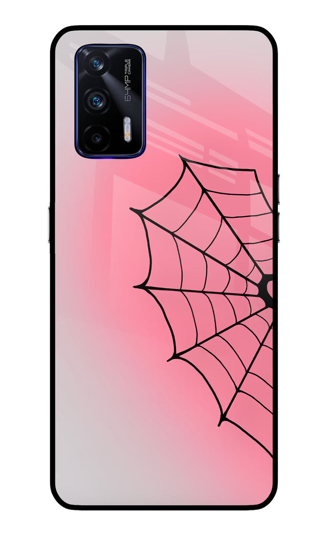 Pink Web Realme GT 5G Glass Case