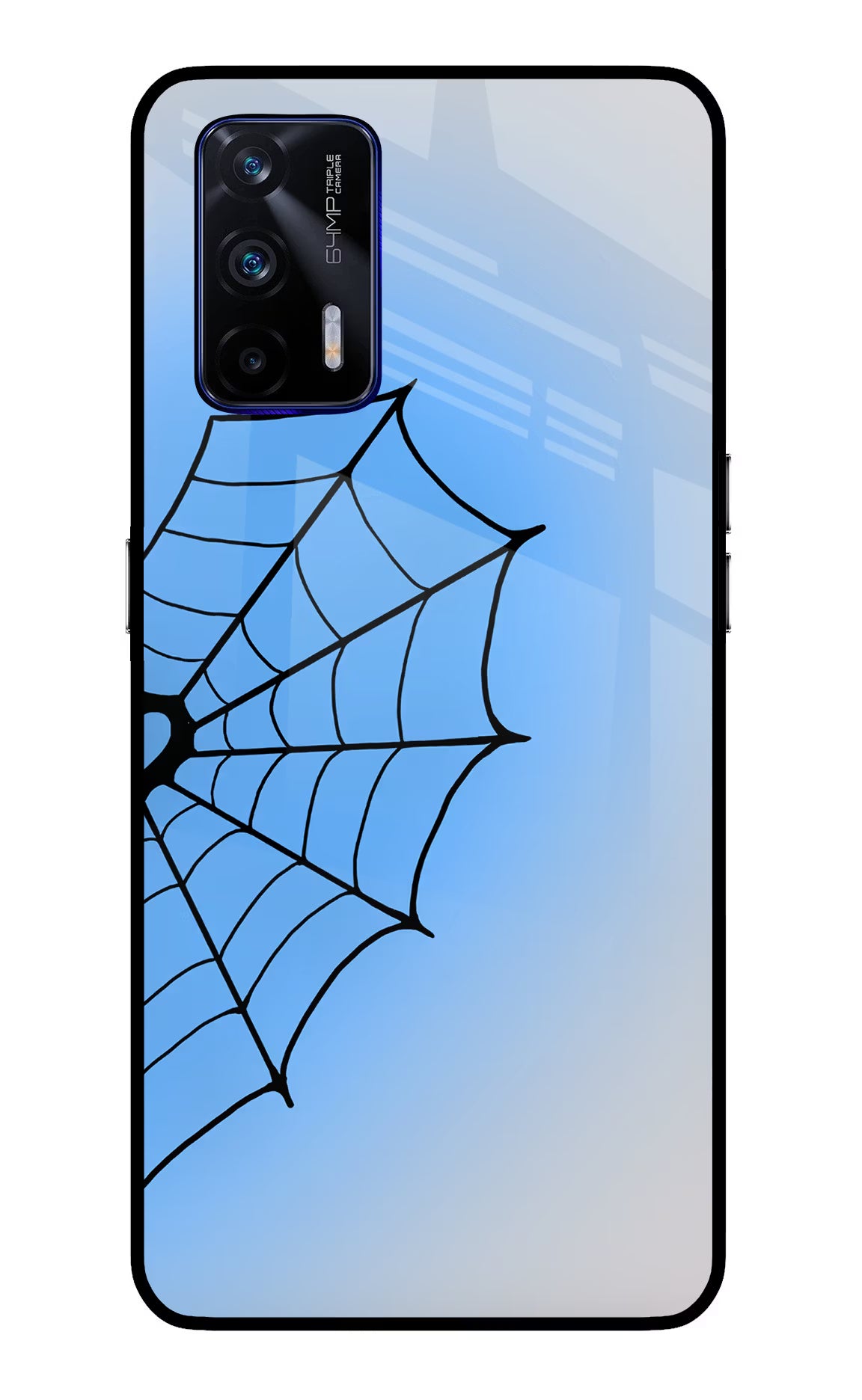 Blue Web Realme GT 5G Glass Case