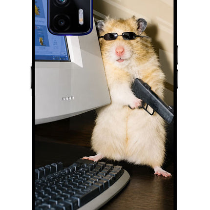 Hacker Hamster Realme GT 5G Glass Case