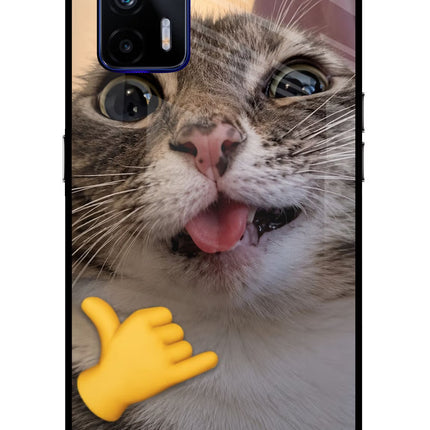 Silly Cat Call Realme GT 5G Glass Case