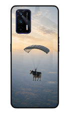 Skydiving Cow Realme GT 5G Glass Case