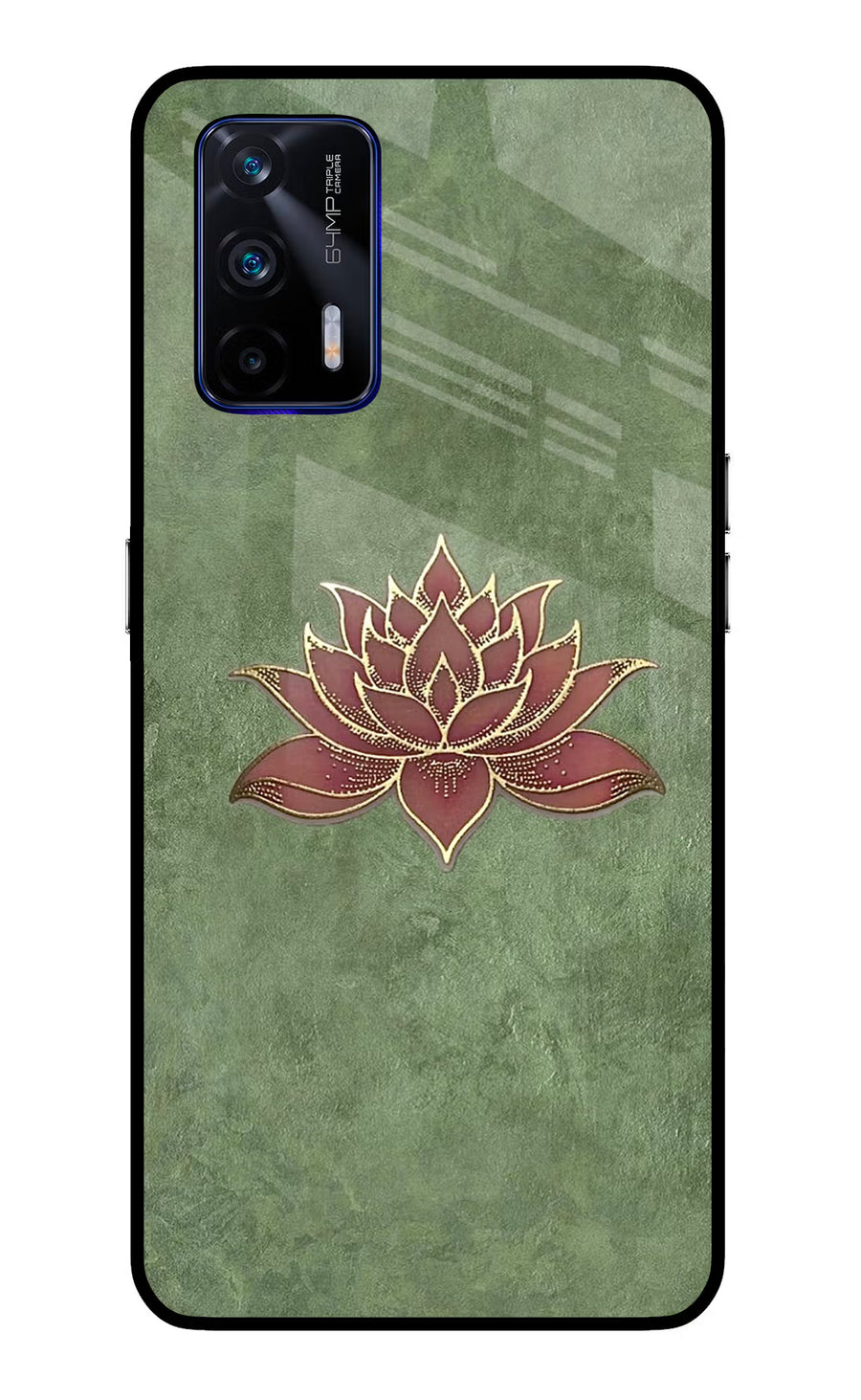 Lotus Grace Realme GT 5G Back Cover, Glass case