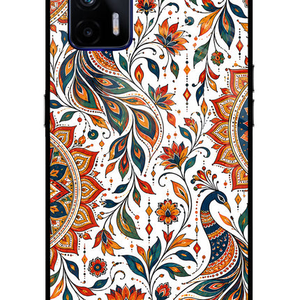 White Mayura Realme GT 5G Glass Case
