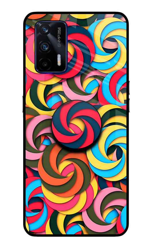 Spiral Pattern Realme GT 5G Glass Case