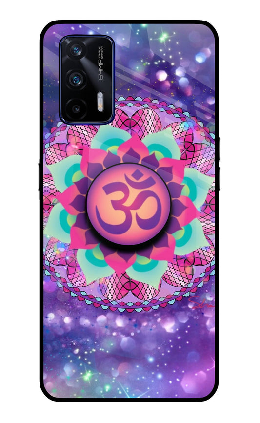 Om Purple Realme GT 5G Glass Case