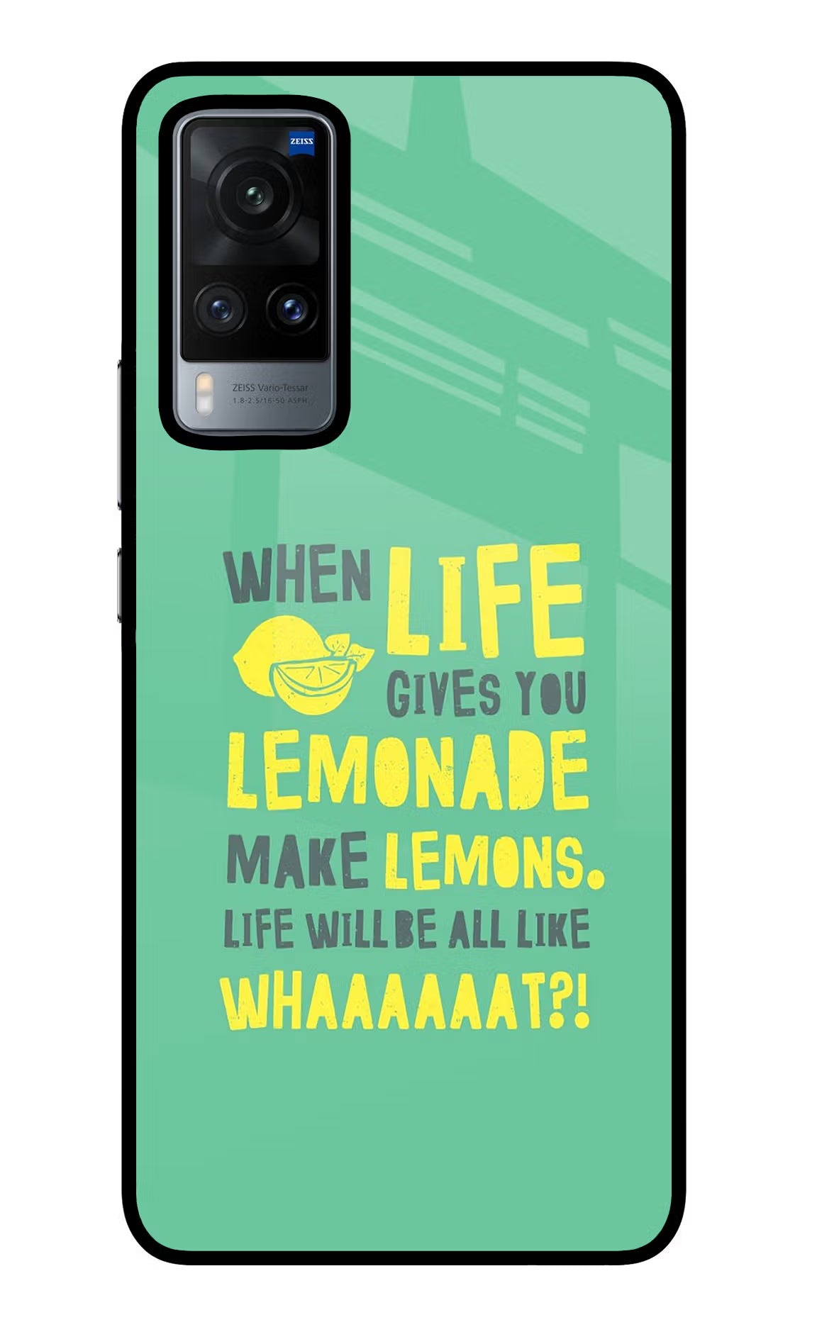 Quote Vivo X60 Glass Case Back Cover by Casekaro