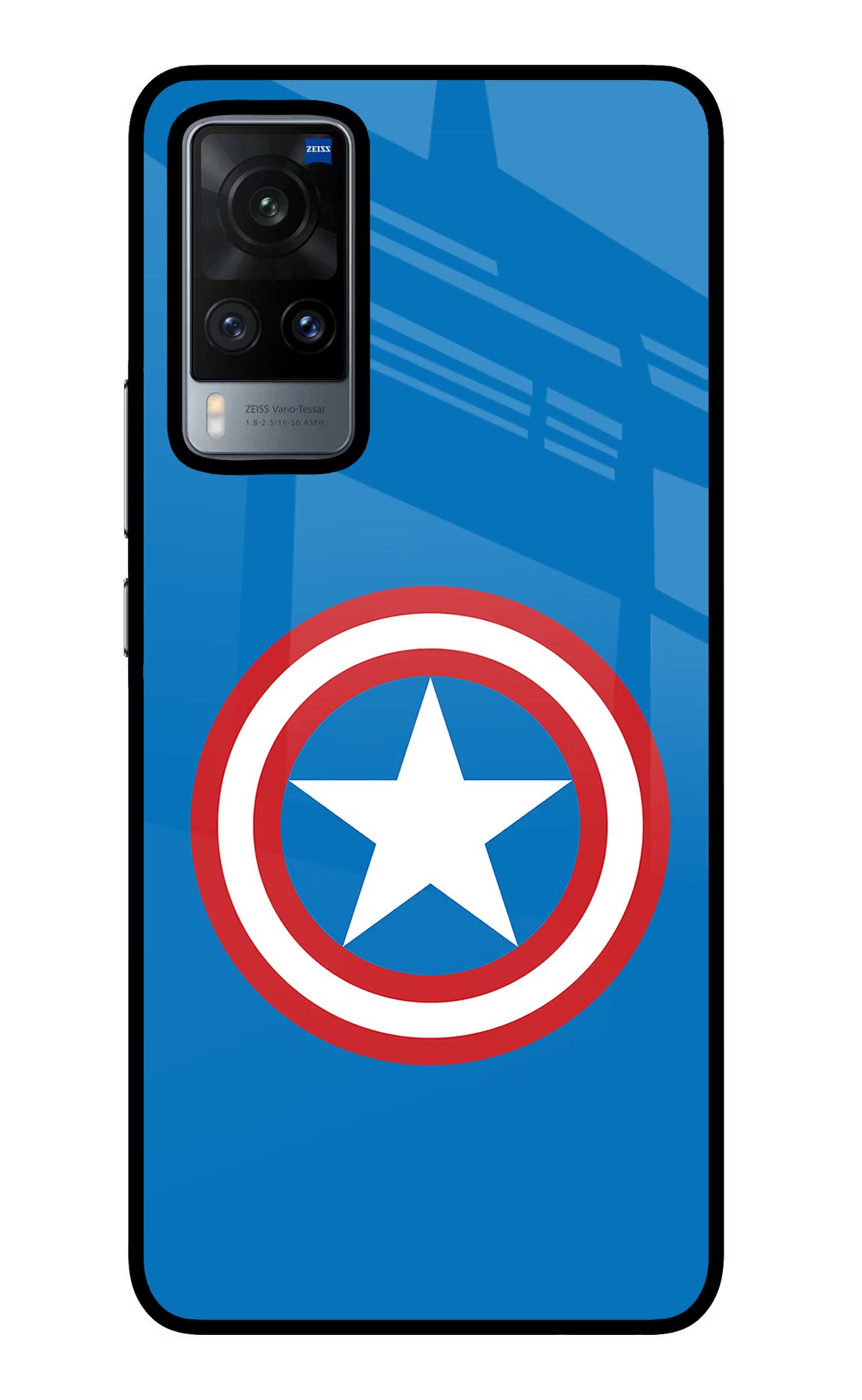 Captain America Logo Vivo X60 Glass Case