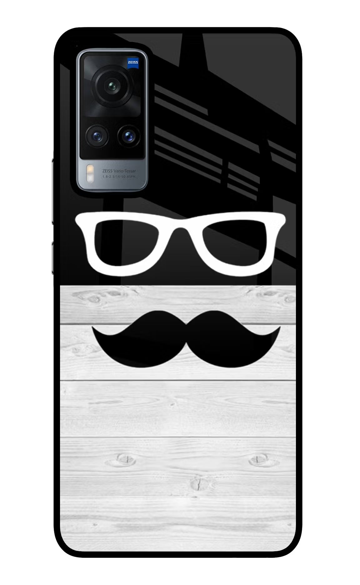 Mustache Vivo X60 Glass Case Back Cover by Casekaro
