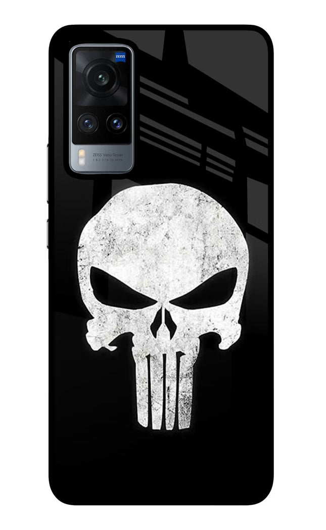 Punisher Skull Vivo X60 Glass Case Back Cover by Casekaro