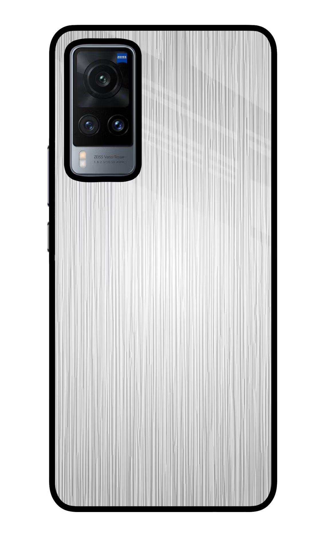 Wooden Grey Texture Vivo X60 Glass Case Back Cover by Casekaro
