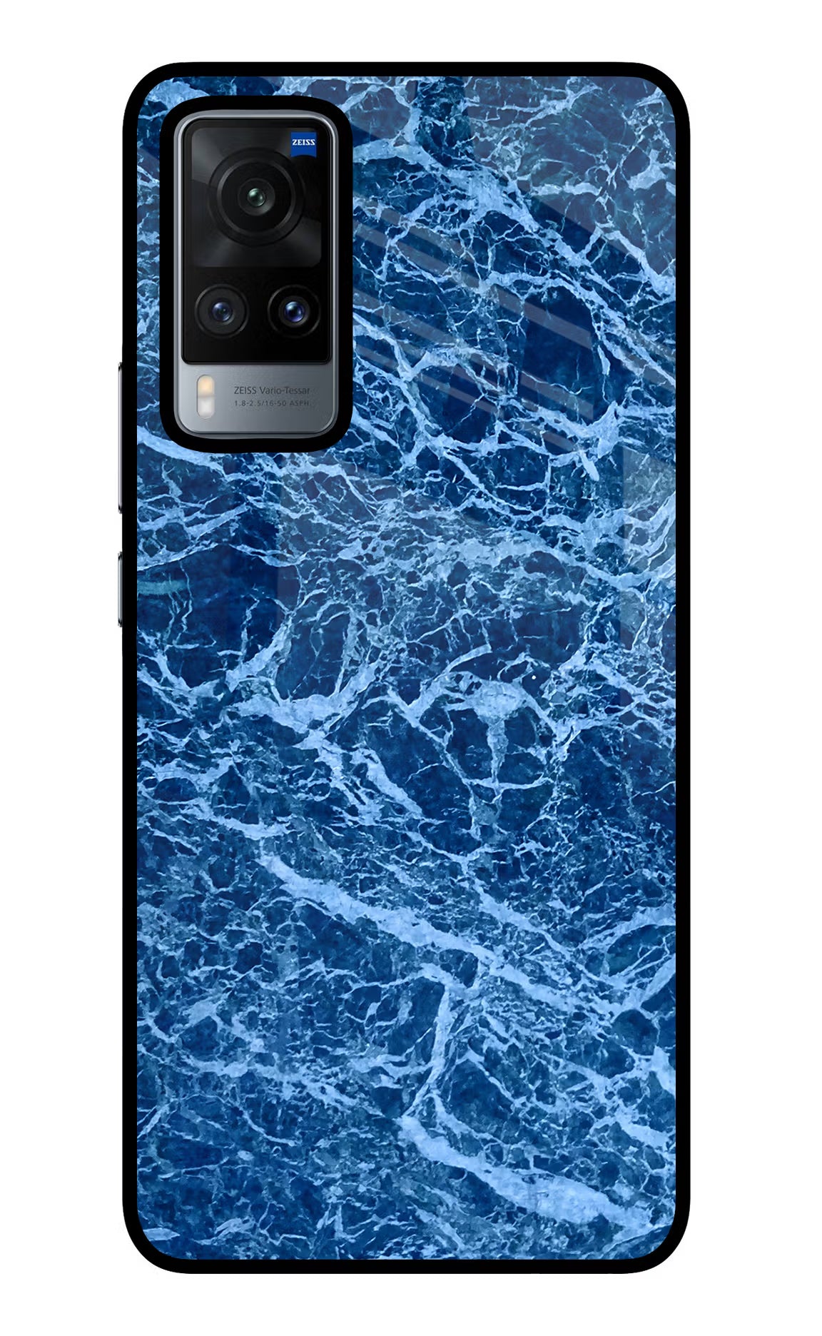 Blue Marble Vivo X60 Glass Case Back Cover by Casekaro