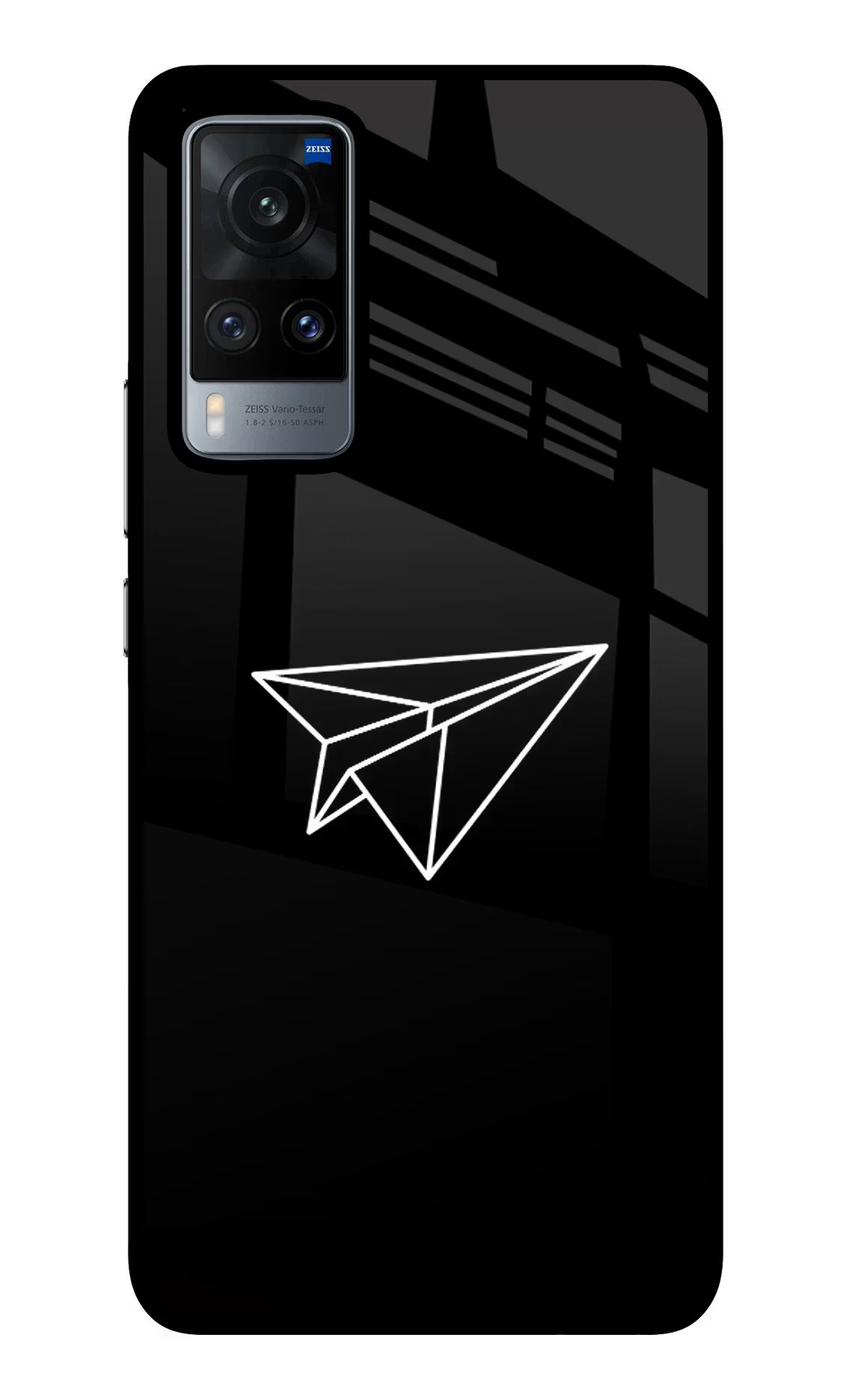 Paper Plane White Vivo X60 Glass Case
