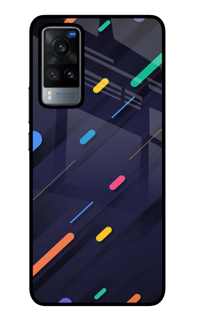 Abstract Design Vivo X60 Glass Case Back Cover by Casekaro