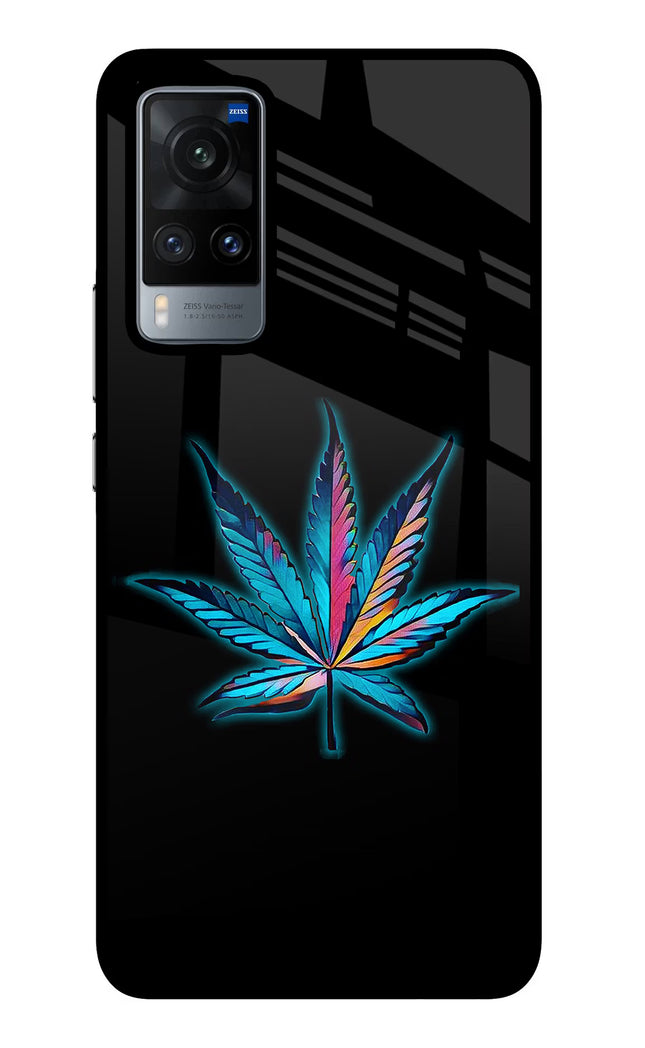 Weed Vivo X60 Glass Case Back Cover by Casekaro