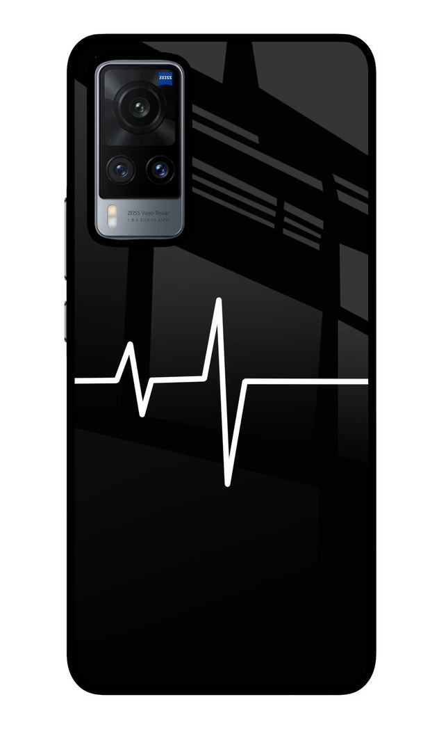 Heart Beats Vivo X60 Glass Case Back Cover by Casekaro