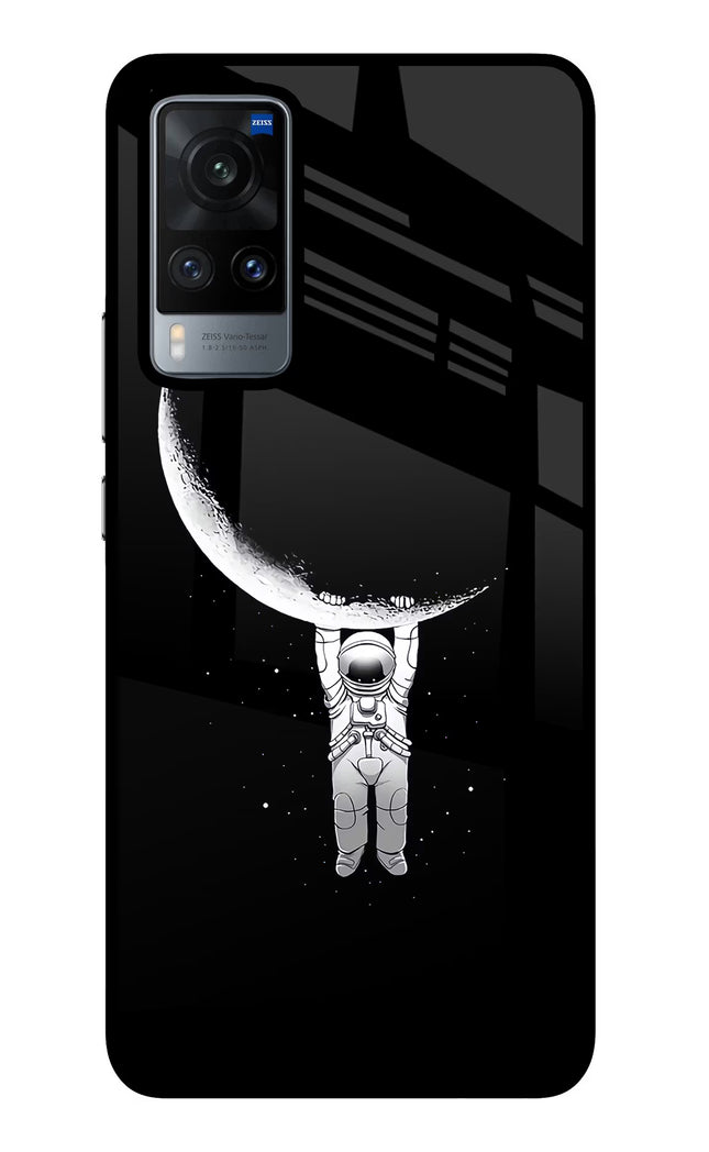 Moon Space Vivo X60 Glass Case Back Cover by Casekaro