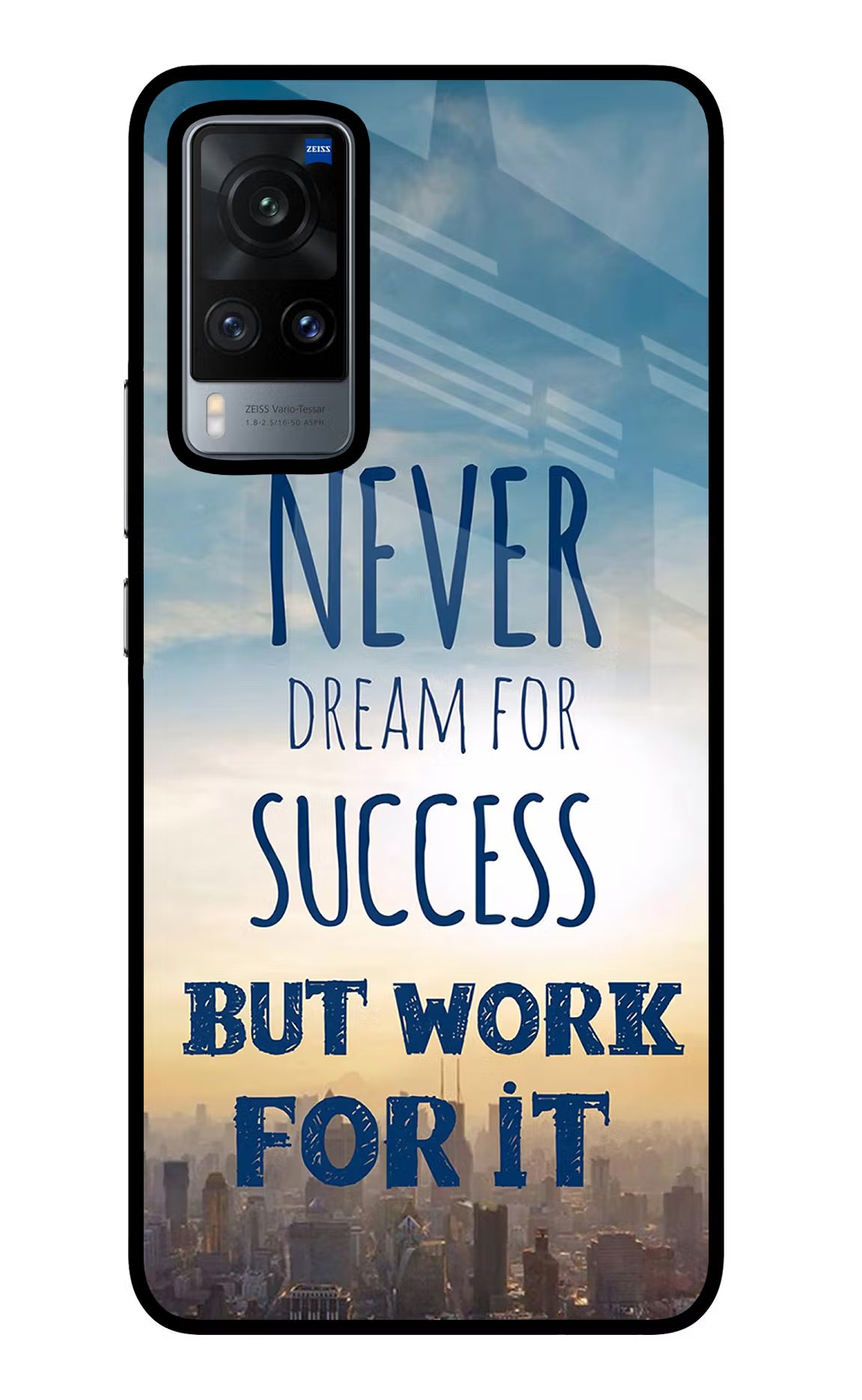 Never Dream For Success But Work For It Vivo X60 Glass Case