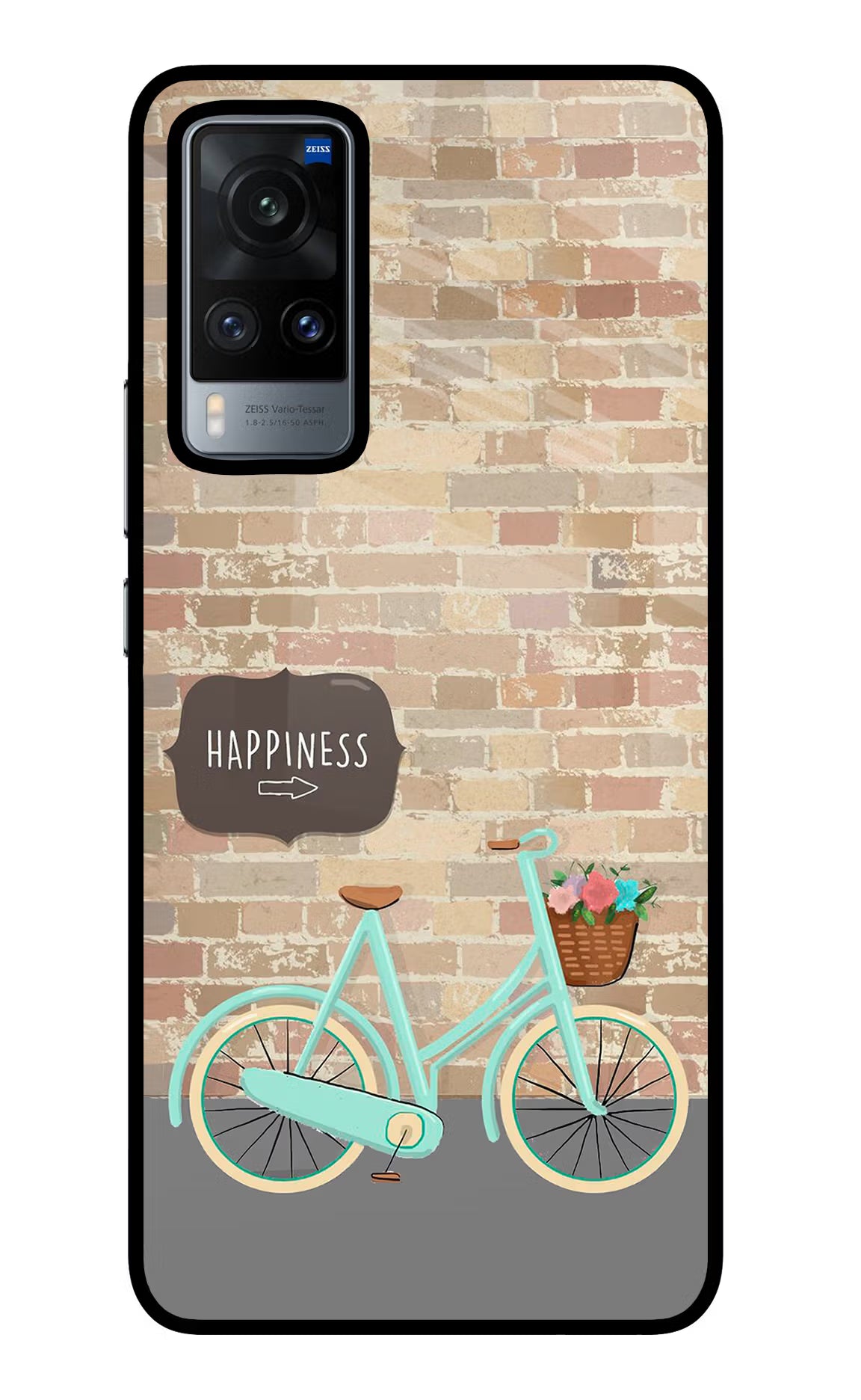 Happiness Artwork Vivo X60 Glass Case Back Cover by Casekaro
