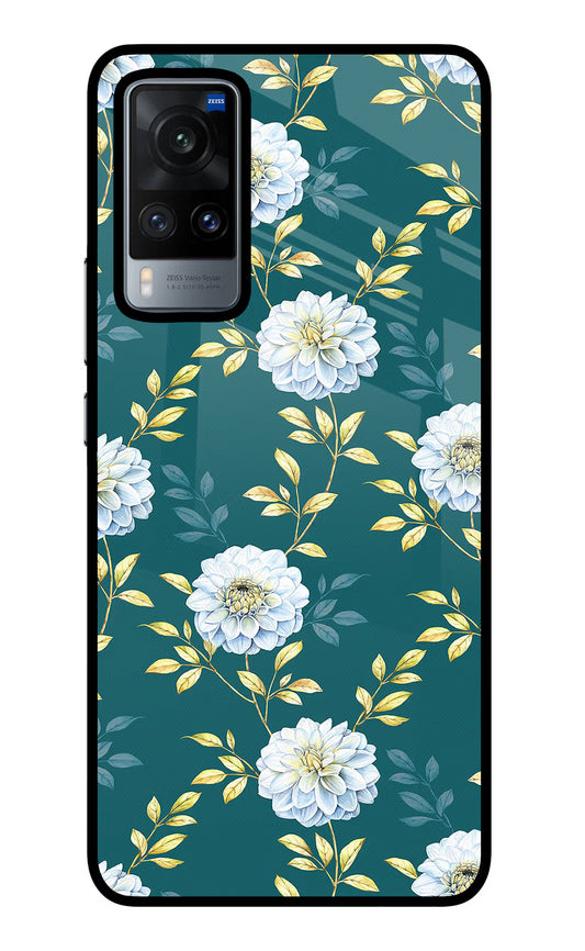 Flowers Vivo X60 Glass Case