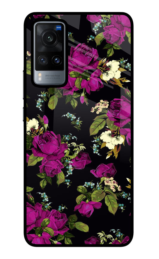 Flowers Vivo X60 Glass Case