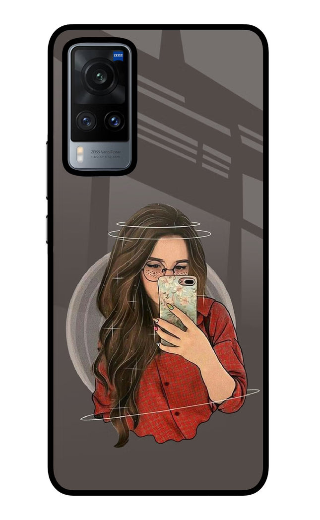 Selfie Queen Vivo X60 Glass Case Back Cover by Casekaro