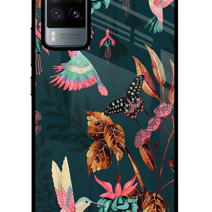 Birds Vivo X60 Glass Case Back Cover by Casekaro