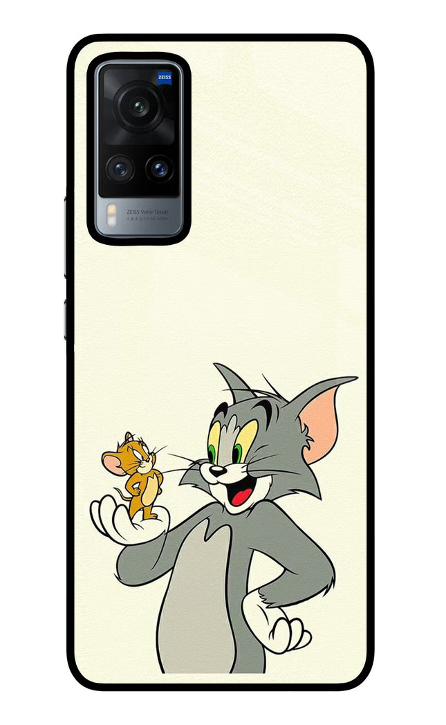 Tom & Jerry Vivo X60 Glass Case Back Cover by Casekaro