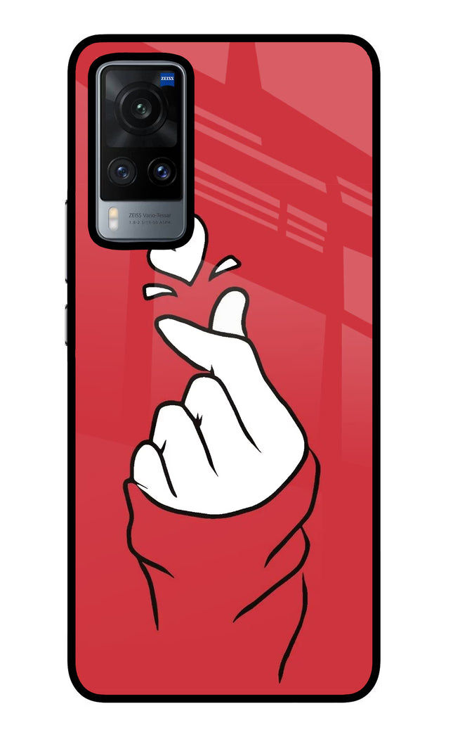 Korean Love Sign Vivo X60 Glass Case Back Cover by Casekaro
