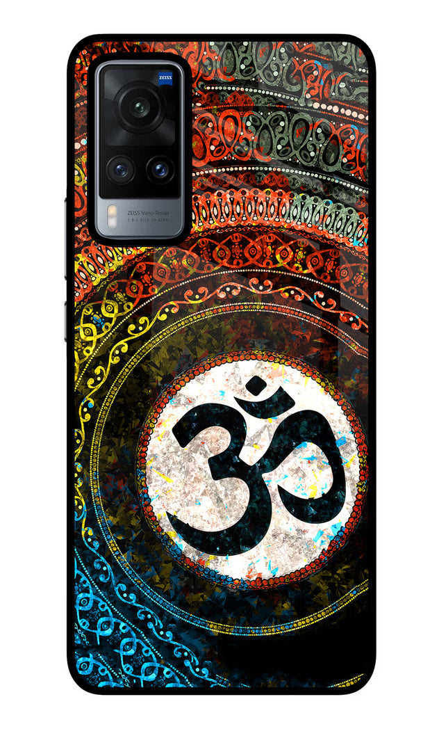 Om Cultural Vivo X60 Glass Case Back Cover by Casekaro