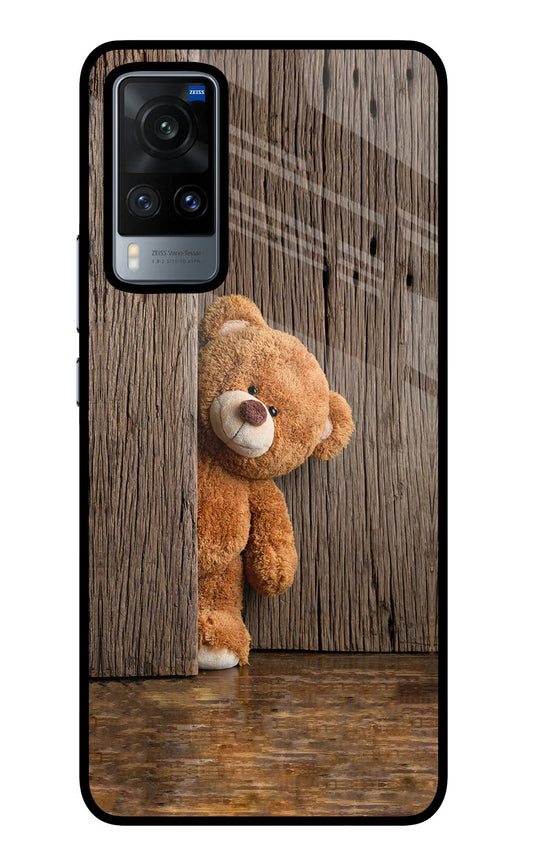 Teddy Wooden Vivo X60 Glass Case