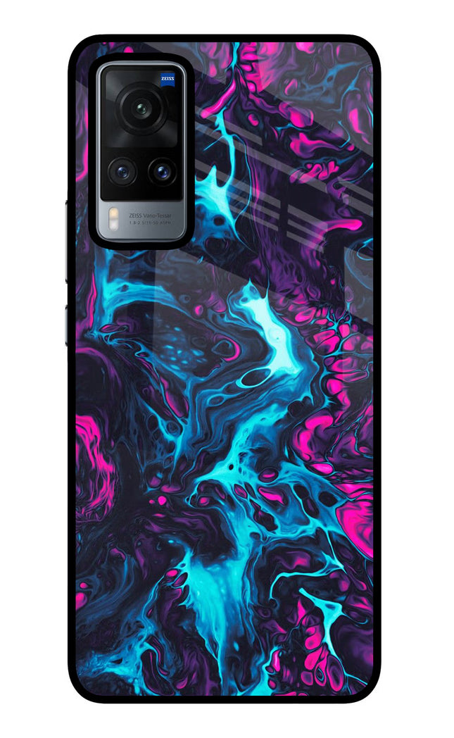 Abstract Vivo X60 Glass Case Back Cover by Casekaro