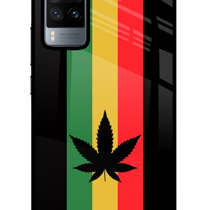 Weed Flag Vivo X60 Glass Case Back Cover by Casekaro