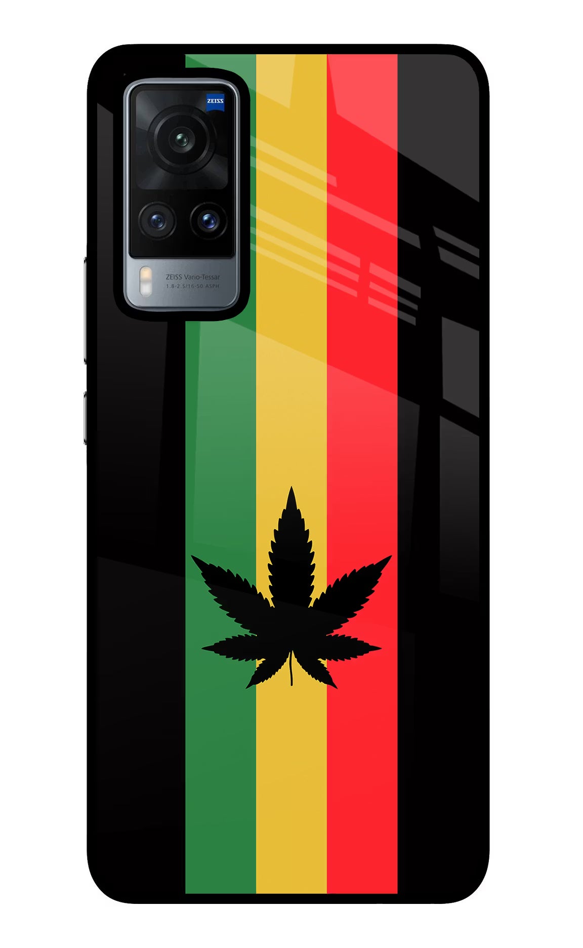 Weed Flag Vivo X60 Glass Case Back Cover by Casekaro