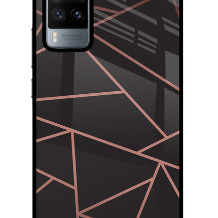 Geometric Pattern Vivo X60 Glass Case Back Cover by Casekaro