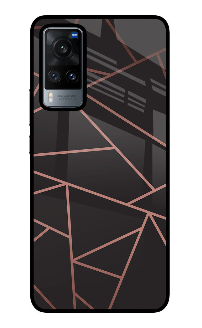 Geometric Pattern Vivo X60 Glass Case Back Cover by Casekaro