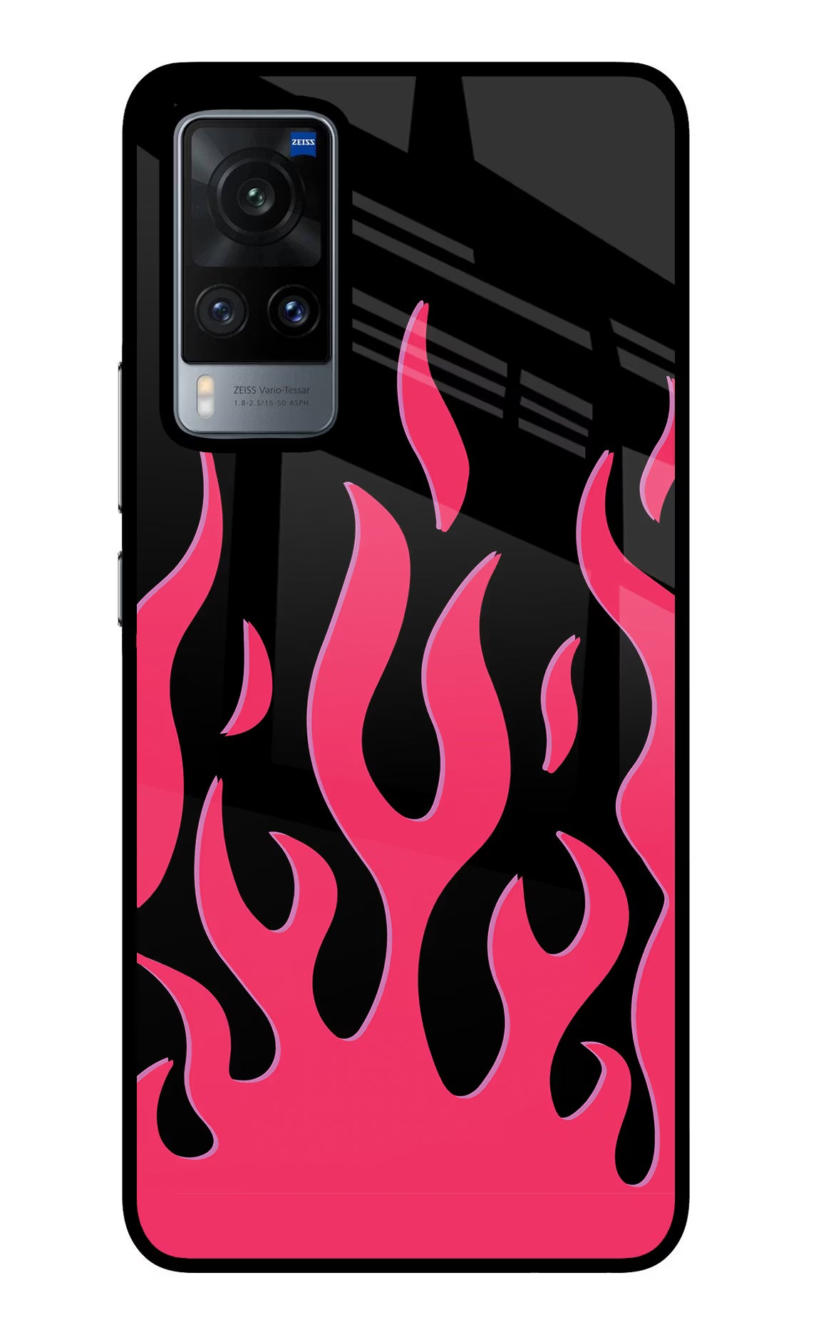 Fire Flames Vivo X60 Glass Case